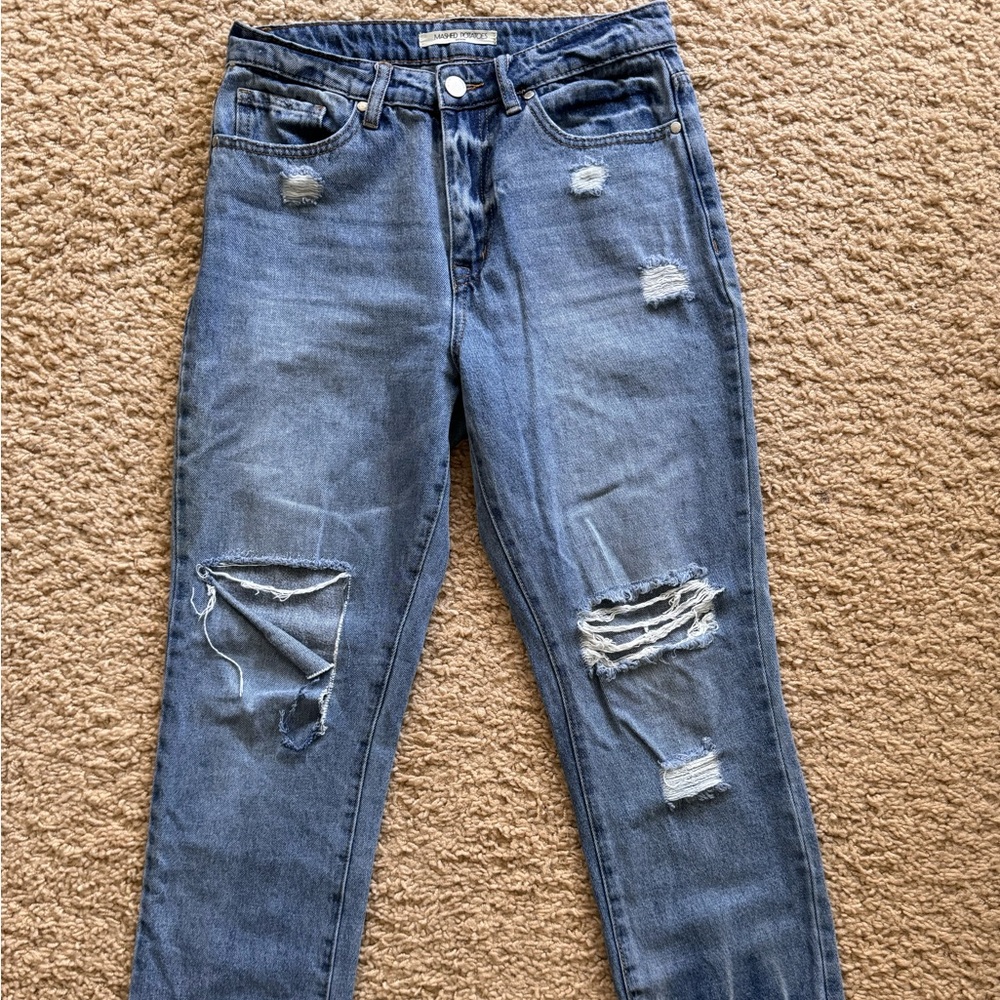 Mashed Potatoes Distressed Boyfriend Jean